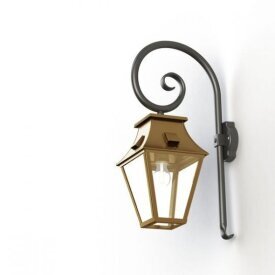 Vieille France Nr. 1 | Klassische Messing-Wandlampe am Bischofsstab